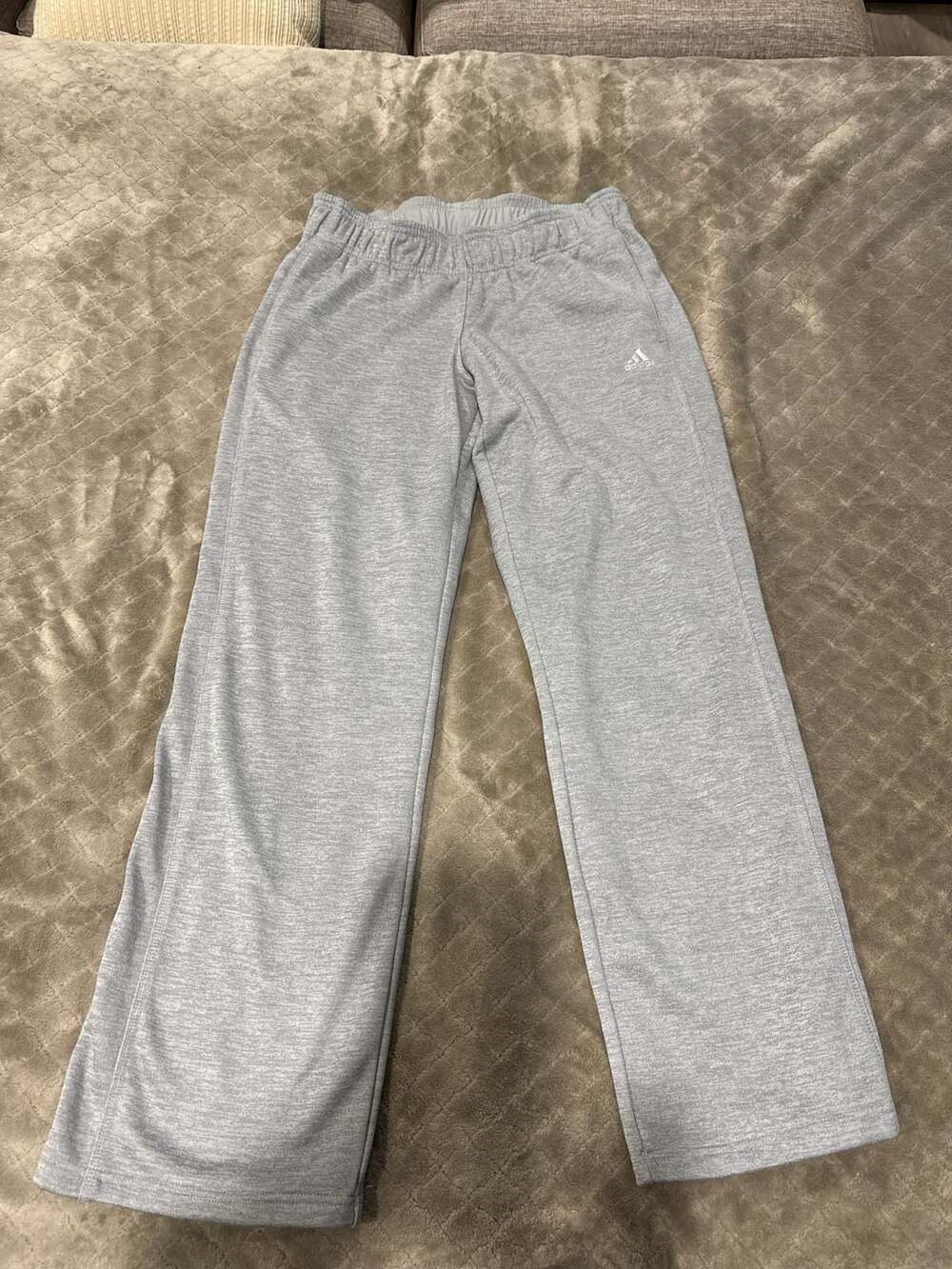 Adidas Slim Fit Straight Leg Heather Gray ClimaWarm Sweatpants